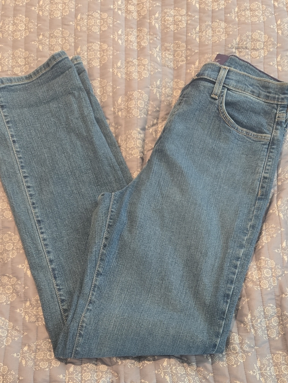 NYDJ Women's Straight Leg Jeans in Light-Medium Blue